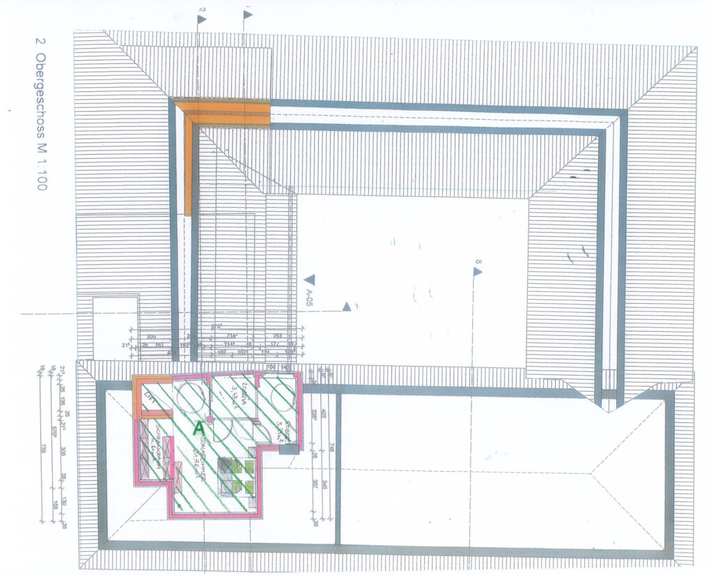 Dachgeschoss (DG) mit Aufteilung